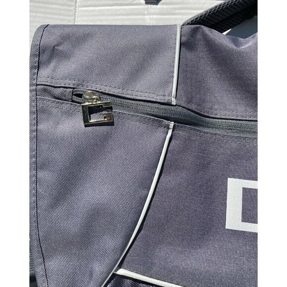 GUESS Laptop Commuter Business Overnight School Messenger Bag Gray Nylon - Picture 6 of 6